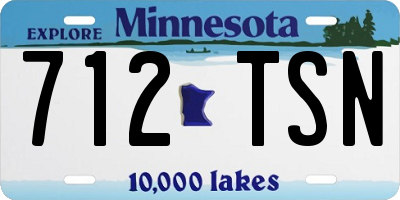 MN license plate 712TSN