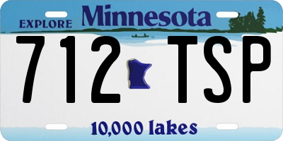 MN license plate 712TSP