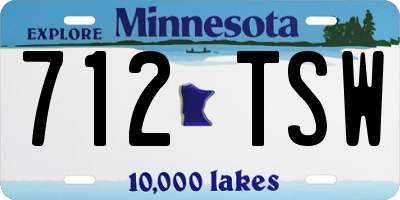 MN license plate 712TSW