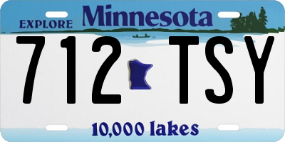 MN license plate 712TSY