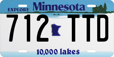 MN license plate 712TTD