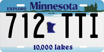 MN license plate 712TTI