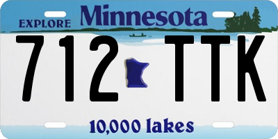 MN license plate 712TTK