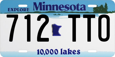 MN license plate 712TTO