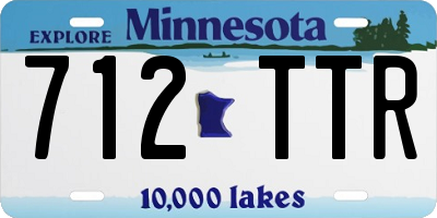 MN license plate 712TTR