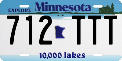 MN license plate 712TTT