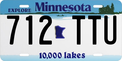 MN license plate 712TTU
