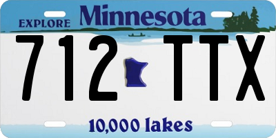 MN license plate 712TTX