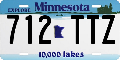 MN license plate 712TTZ