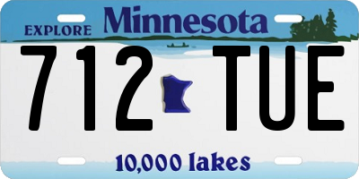 MN license plate 712TUE