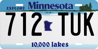 MN license plate 712TUK