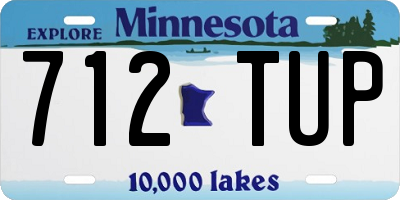 MN license plate 712TUP