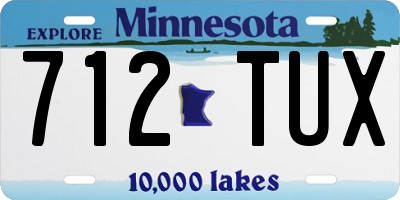 MN license plate 712TUX