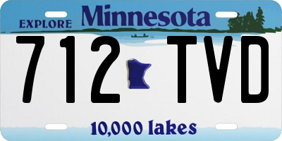MN license plate 712TVD
