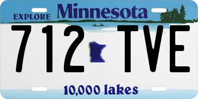 MN license plate 712TVE