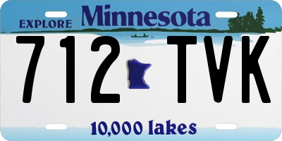MN license plate 712TVK