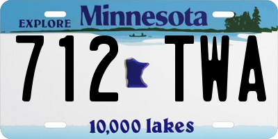 MN license plate 712TWA