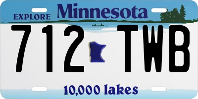 MN license plate 712TWB