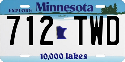 MN license plate 712TWD