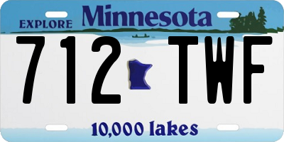 MN license plate 712TWF