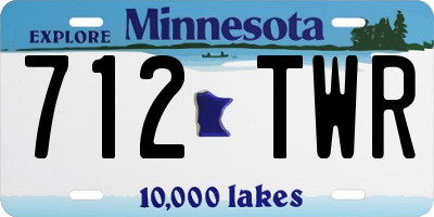 MN license plate 712TWR