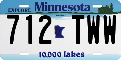 MN license plate 712TWW