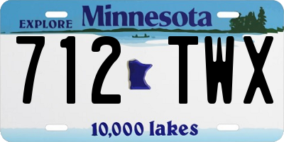 MN license plate 712TWX