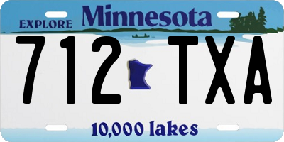 MN license plate 712TXA