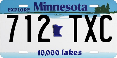 MN license plate 712TXC