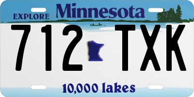 MN license plate 712TXK