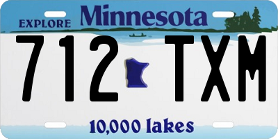 MN license plate 712TXM