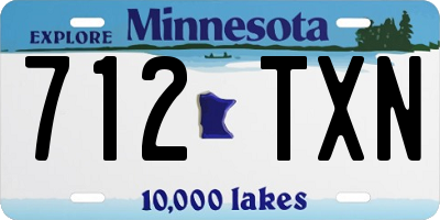 MN license plate 712TXN