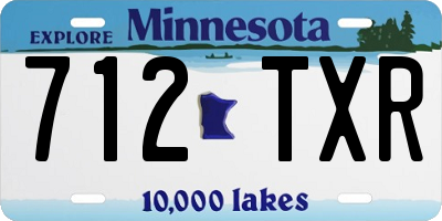 MN license plate 712TXR