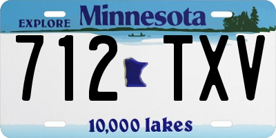 MN license plate 712TXV