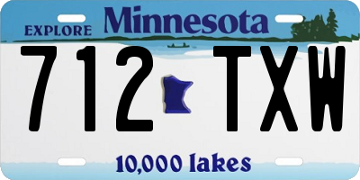 MN license plate 712TXW