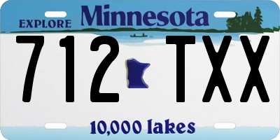 MN license plate 712TXX