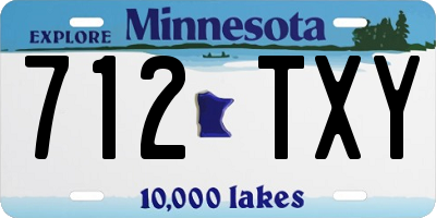 MN license plate 712TXY