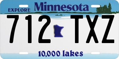 MN license plate 712TXZ