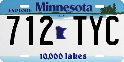 MN license plate 712TYC