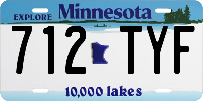 MN license plate 712TYF