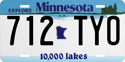 MN license plate 712TYO