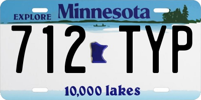 MN license plate 712TYP