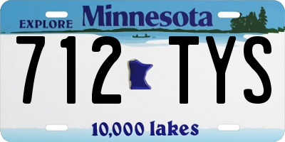 MN license plate 712TYS