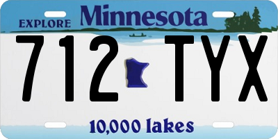 MN license plate 712TYX