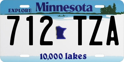 MN license plate 712TZA