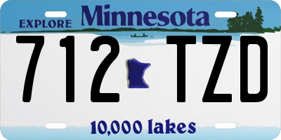MN license plate 712TZD