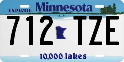 MN license plate 712TZE