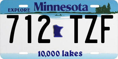 MN license plate 712TZF