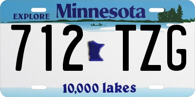 MN license plate 712TZG