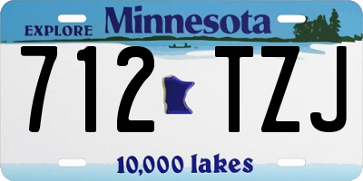 MN license plate 712TZJ